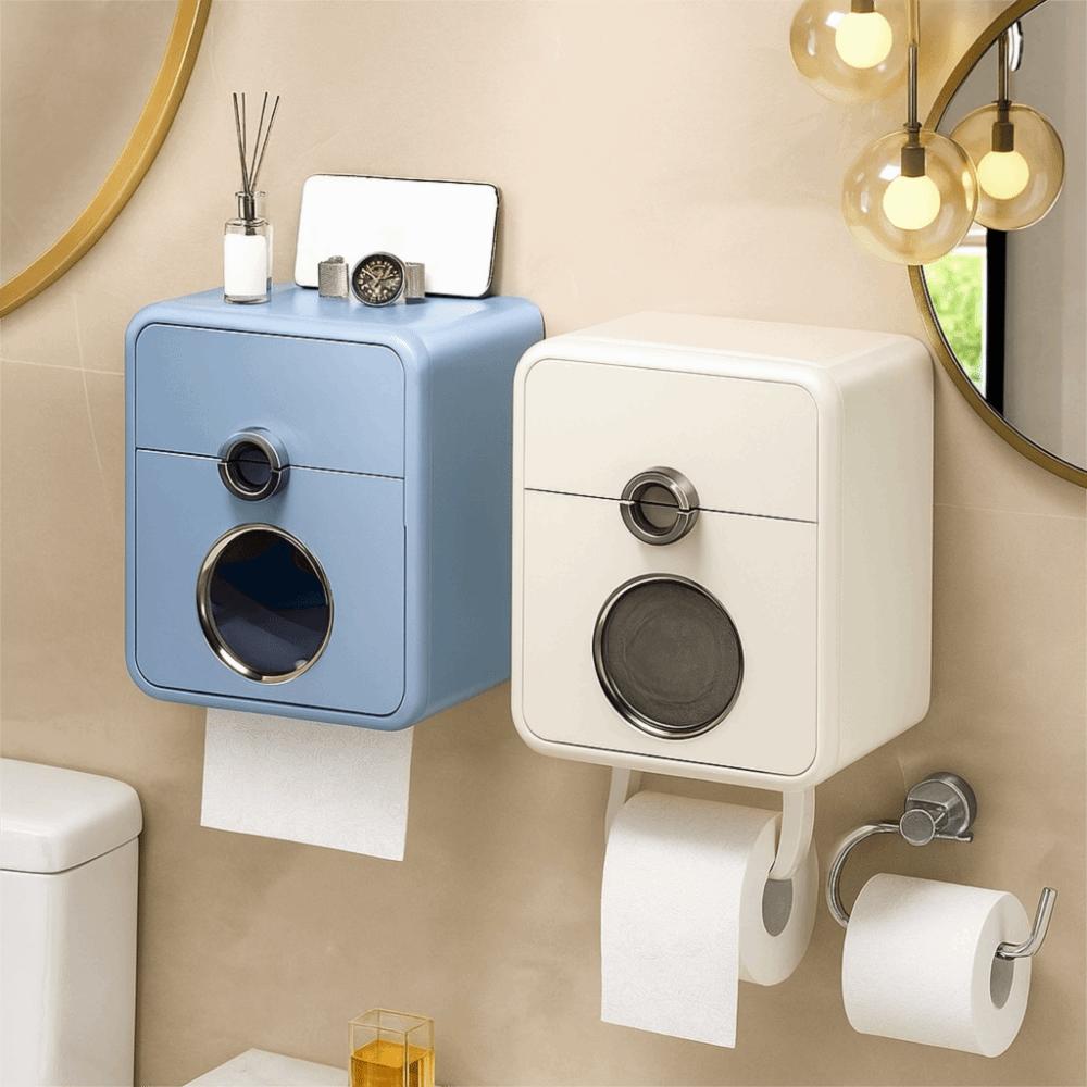 Wall Mounted Toilet Paper Storage Box Plastic Toilet Paper Holder Durable Paper Towel Box  Bathroom