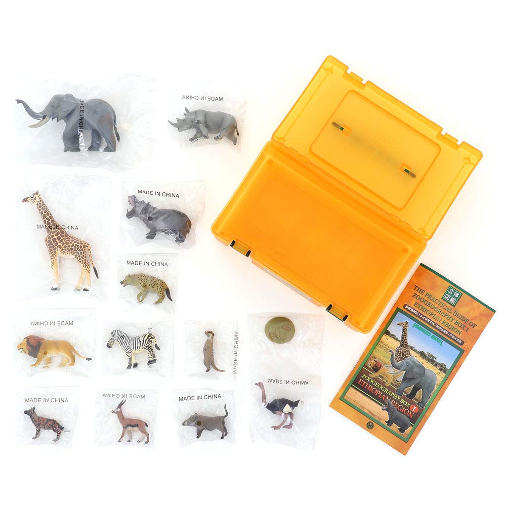 Calorata Animal Geography Zone 1 3D Encyclopedia Ethiopian Animals with Realistic Figures Birthday Gift Sanitation Law Animal Toy Figure Gift (12 /