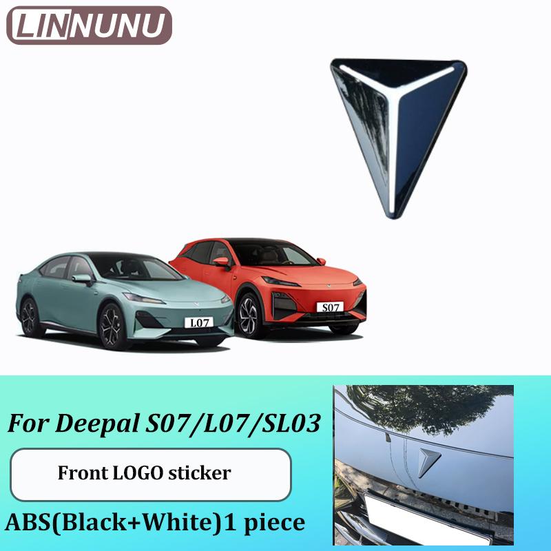 LINNUNU Car Logo Stickers Steering Wheel Emblem Wheel Hub Front and Rear Stickers Auto Exterior Accessories For Deepal L07 Sl03