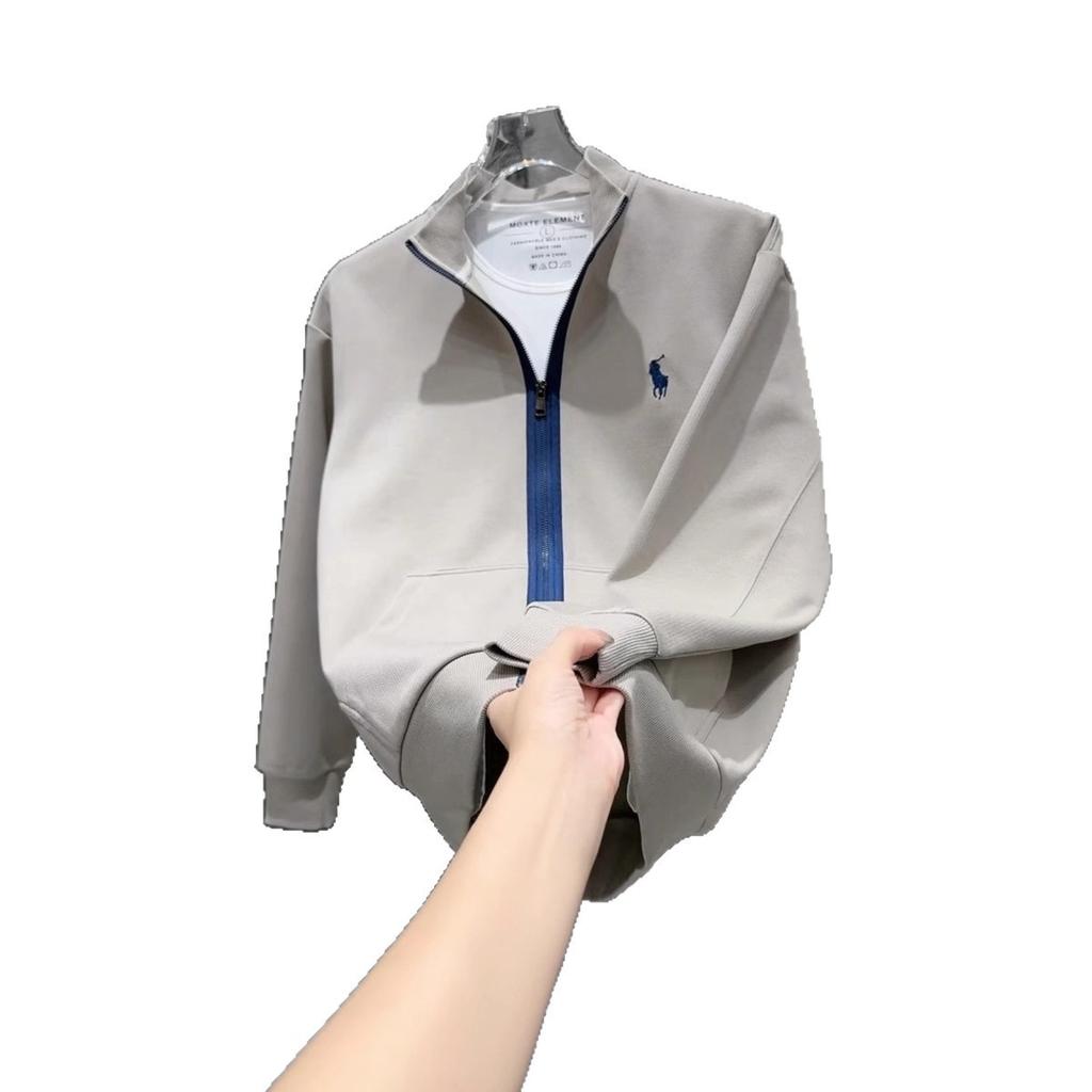 Stand-up Collar Color Matching Zipper Sweater Youth Fashion Versatile Cardigan Jacket