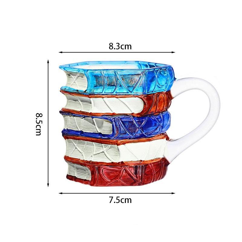 

Кружка-книга 350 мл Стеклянная кружка-книга Чашки для питья кофе Винтажная посуда Тамблер Домашний декор Чашка для воды для читателей писателей