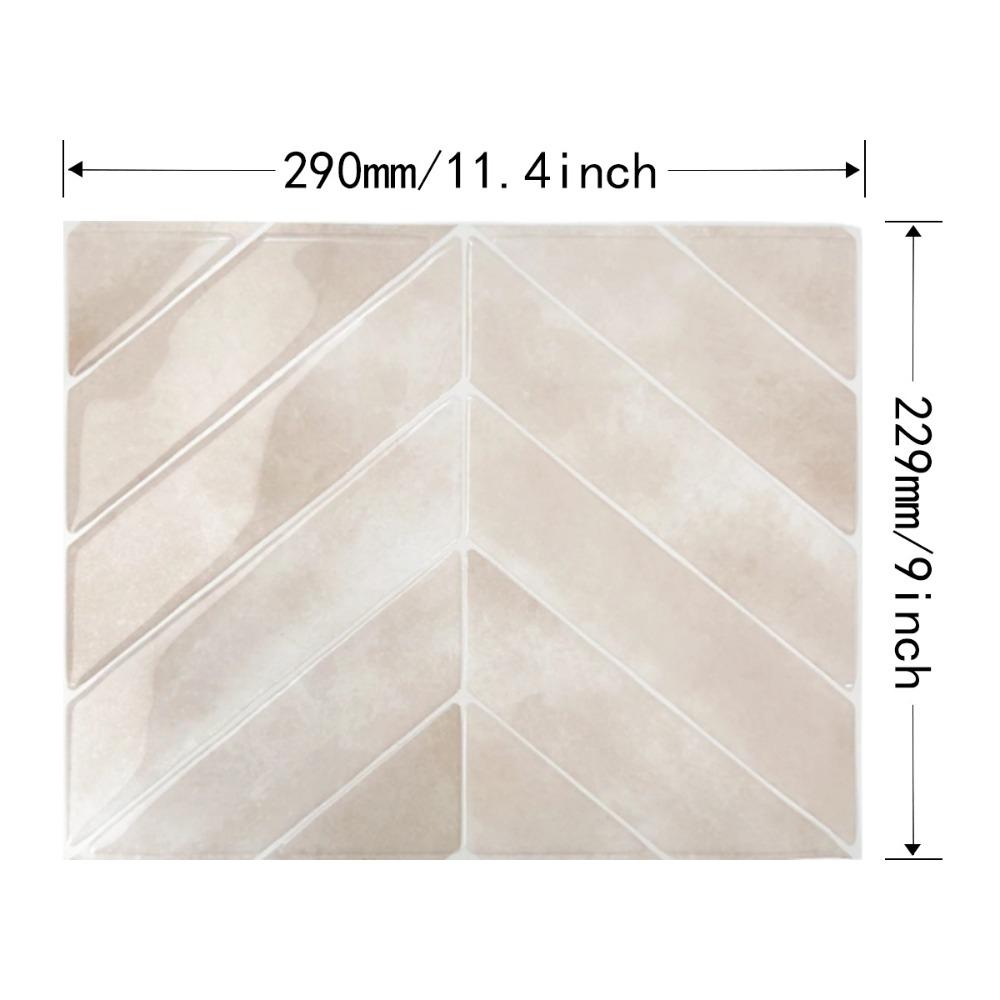 Self-adhesive Wallpaper 11.4" x 9" Stick Tile Peel and Stick Backsplash  for Kitchen Bathroom