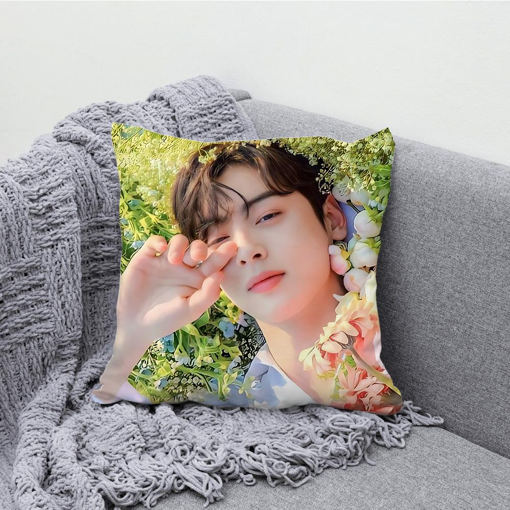 Korea Actor C-Cha Eun W-Woo Pillow Case Soft Cushion Cases for Farmhouse Sofa Decor Home Decorations and Protector Pillow Case