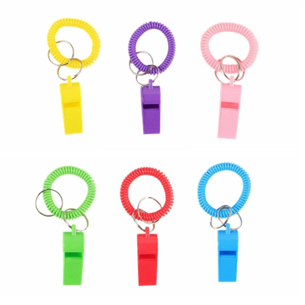 10Pcs Loud Crisp Sound Sport Whistle Colorful Referee Whistle Outdoor Survival