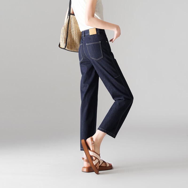 Jean Droit Court Taille Haute pour Femme SOFSIL