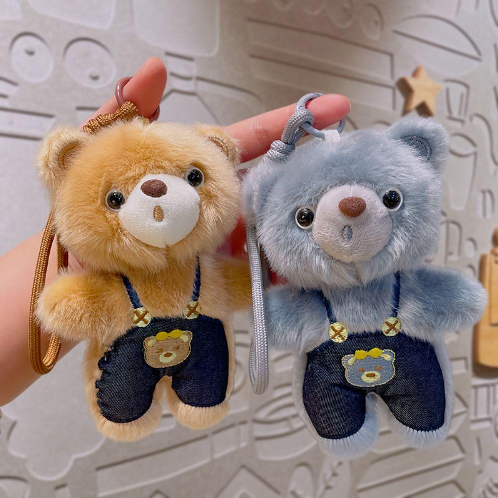 Animal Bear Plush Pendant PP Cotton Little Bear Doll Key Ring  Female Lady Girl