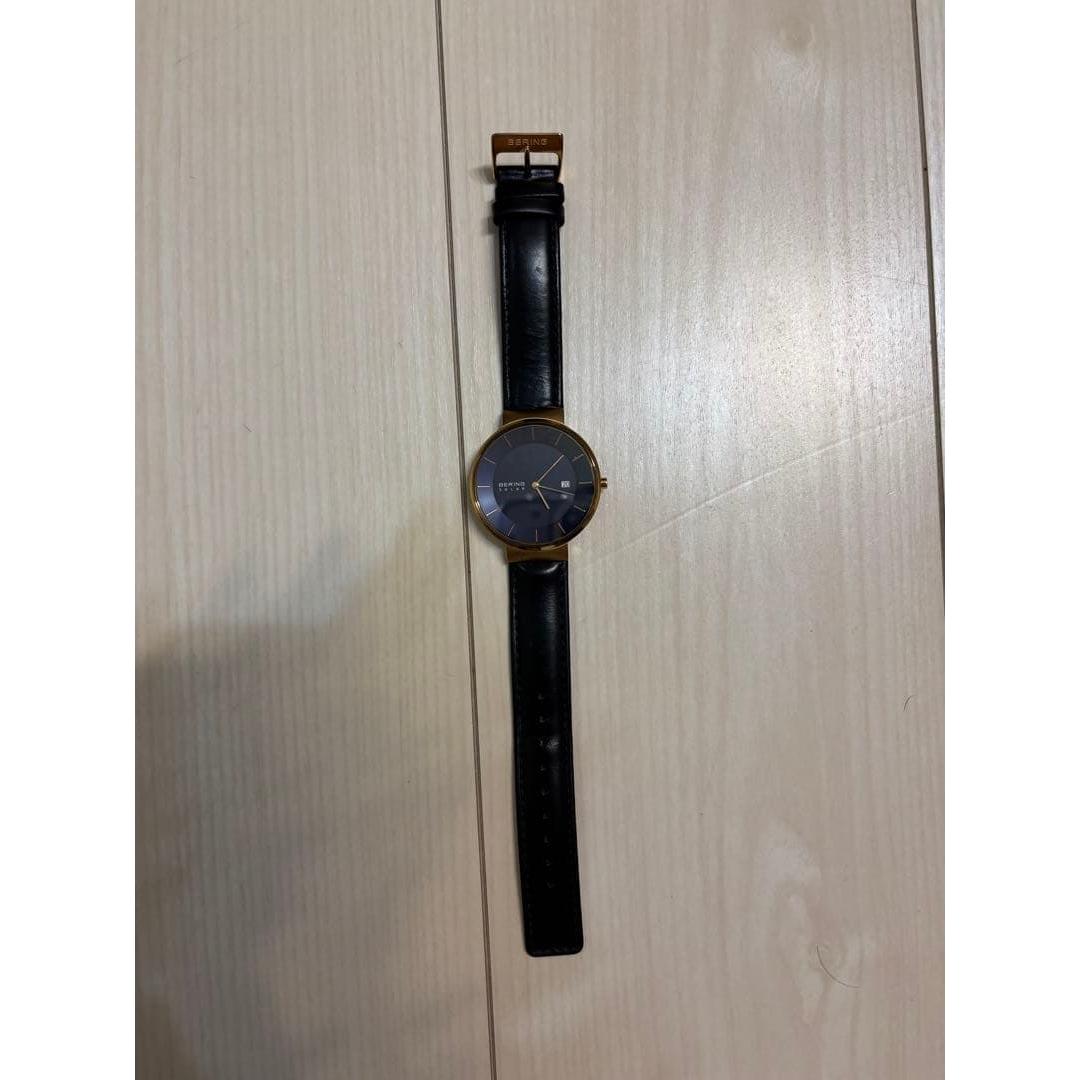Used BERING 14639-467 Solar Watch Navy Dial