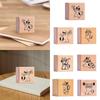 Cat Stamp Square Wooden Rubber Stamp for Card Making Planner Scrapbooking