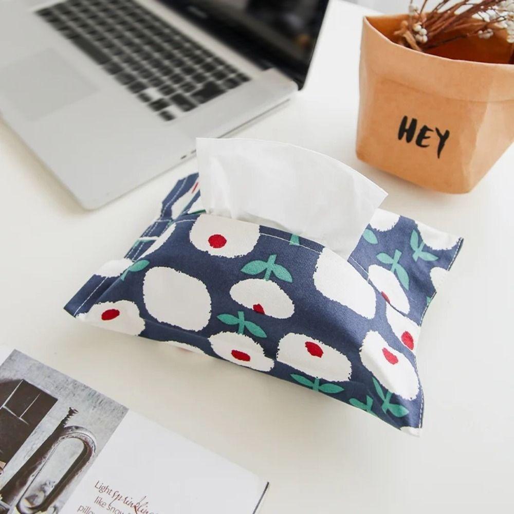 Portable Car Tissue Case Pastoral Style Car Napkin Holder Fashion Napkin Paper Bag  Seat Back