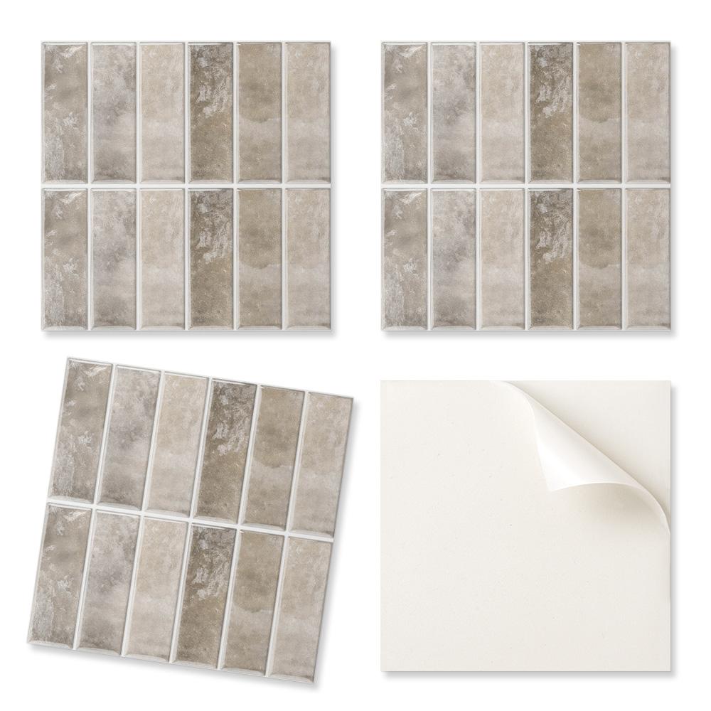 Stick-on Decorative Tiles for a Quick Wall Makeover Rectangular Tiles 9x30x30 cm