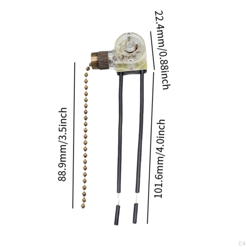 5 Count Fan Light Pull Switches for Wall Lights and Ceiling Fans Control