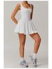 Women's Anti-Exposure Sports Dress - Outdoor Running & Tennis Skirt with Nude Feeling & Fake Two-Piece Design