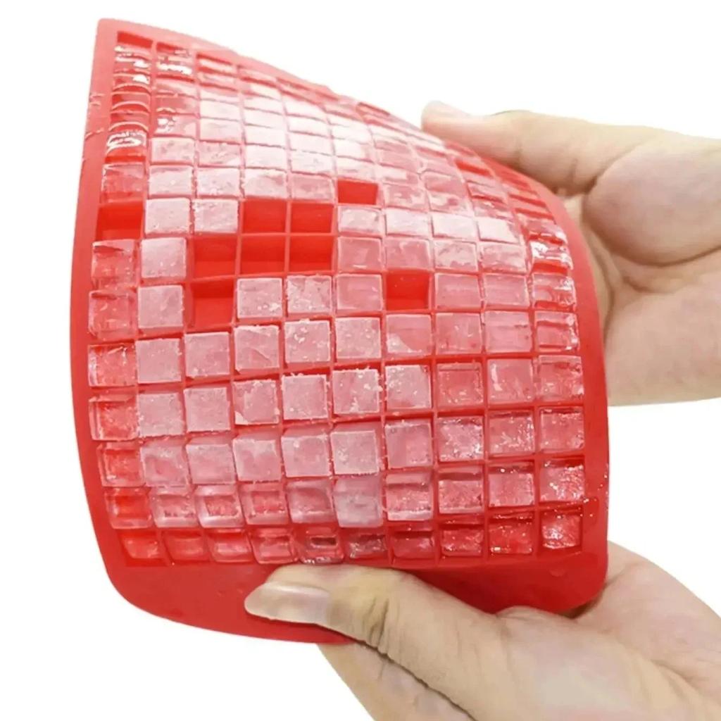 1pc/2pcs - Large Capacity 160 Grids Silicone Fruit Ice Cube Maker - DIY Small Square Ice Cube Mold - Kitchen Essential for Home