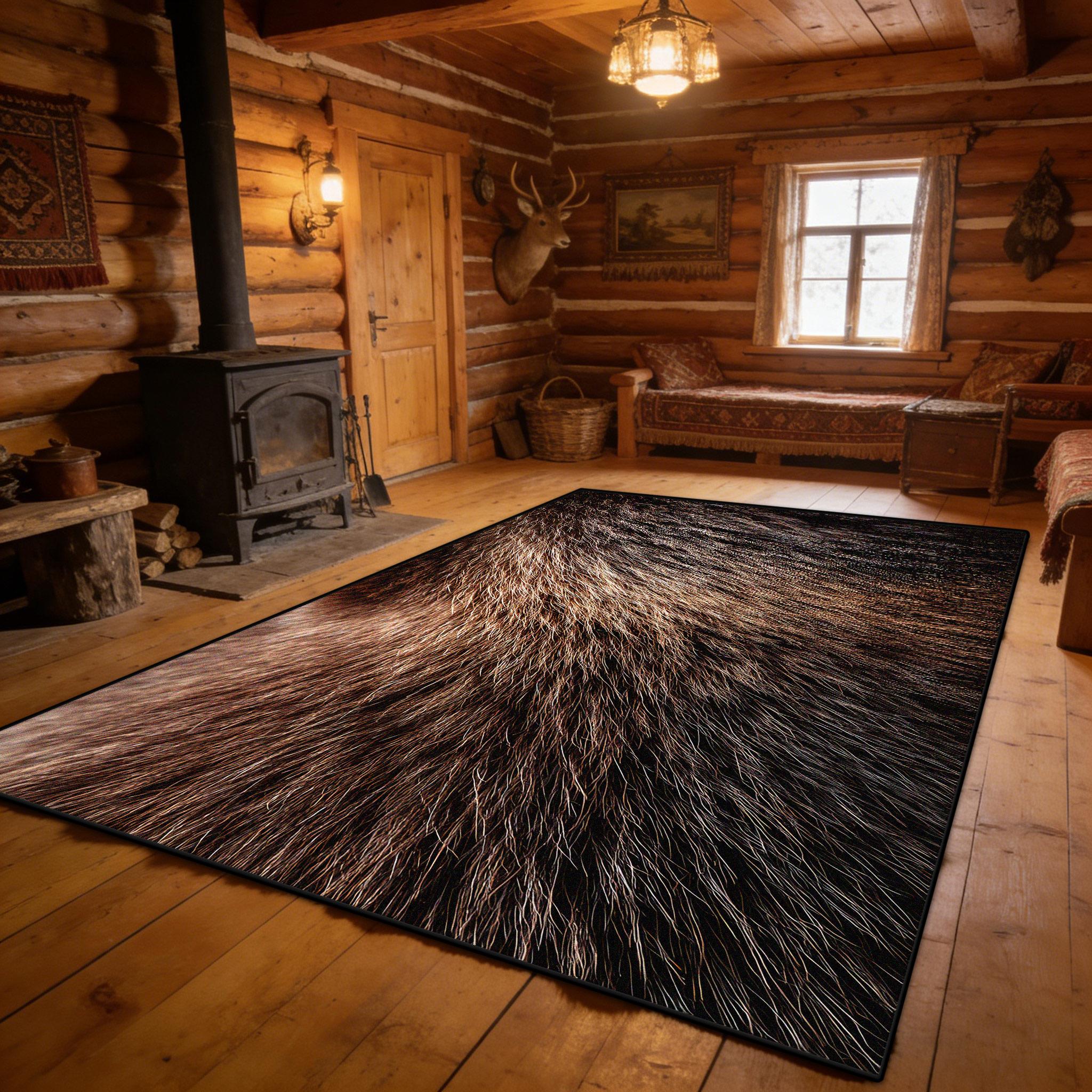 

Modern Animal Fur 3D Pattern Soft Living Room Rug Antiskid Fluffy Shop Decoration Luxury Carpet Large Size Easy Clean Floor Mats 60x90cm