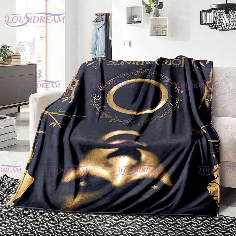 

Класичний фільм L-Lord of the R-Rings Pattern Фланелева ковдра для офісу Теплий і зручний диван Дорожня ковдра 100cm x 150cm