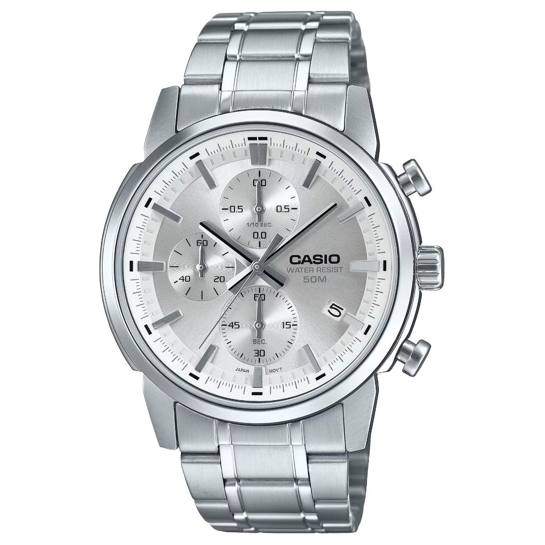 

CASIO Quartz Movement Stainless Steel Strap Watch Men s Watches Silver Dial MTP-E510D-7AV Silver Dial