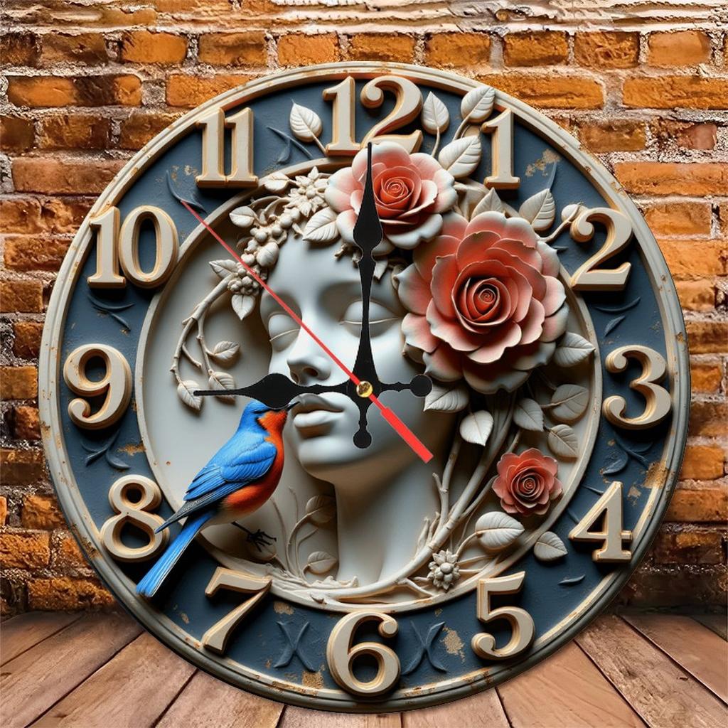 25x25cm Wood Wall Clock for a New Home with Move-In Date
