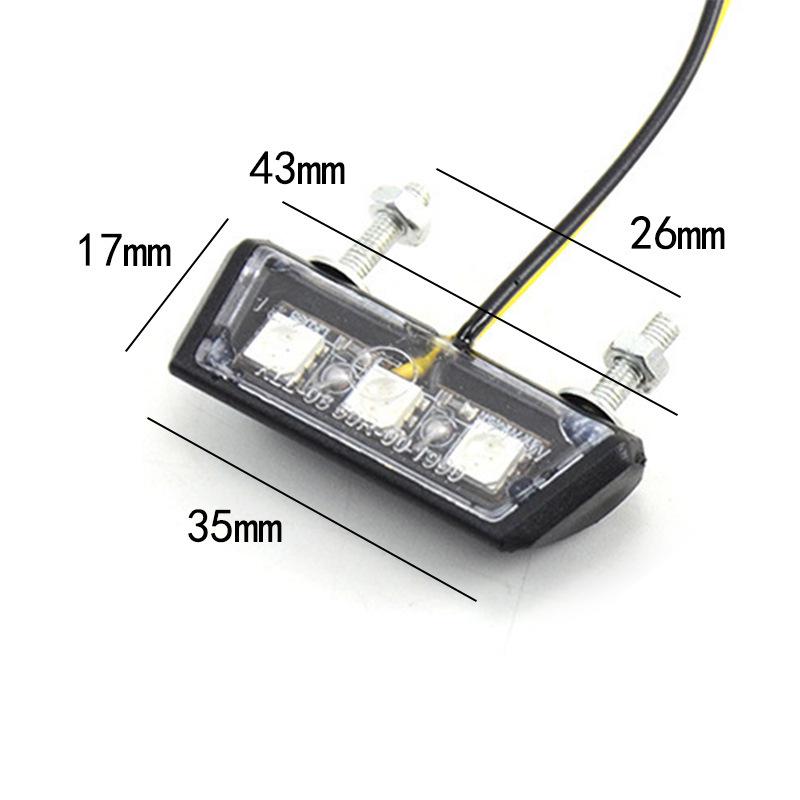 Universal LED Rear Tail Light & License Plate Holder for Kawasaki & Yamaha Motorcycles