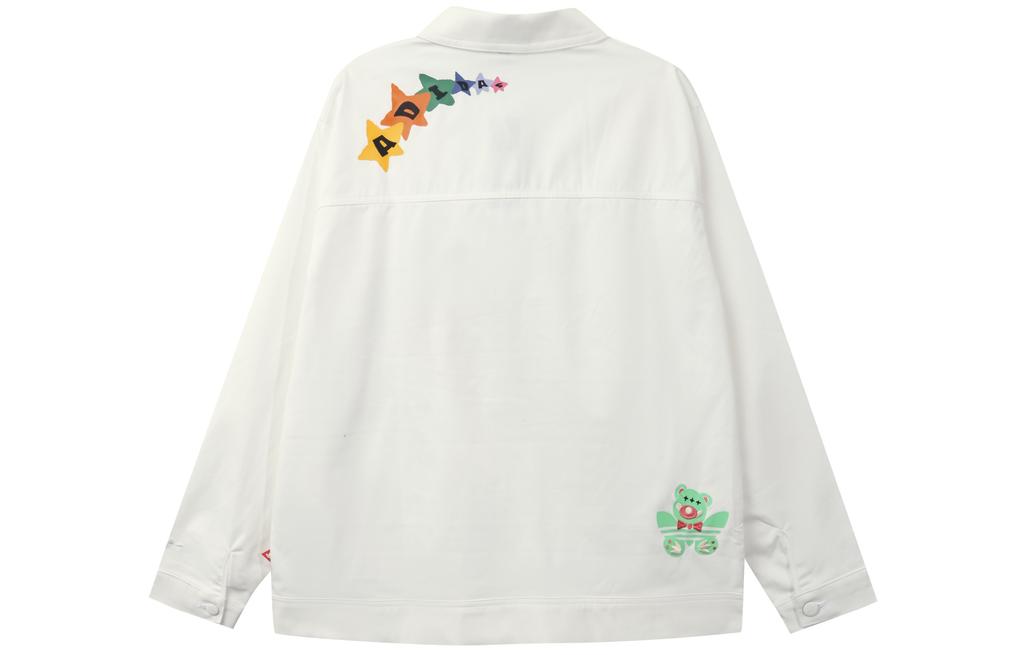 adidas Originals SS22 Logo Cartoon Print Long Sleeve Sports Jacket HP0116