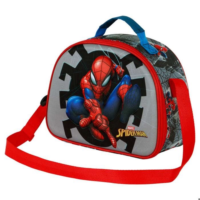 Sac Repas 3D - KARACTERMANIA - Spiderman Symbol - Isotherme - Taille Unique - Bandoulière Ajustable