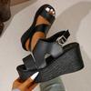 Spring and Summer Footwear Plus Size Sandals Soft-soled Flat-bottomed Round-headed Wedge-heeled Thick-soled Beach Women's Shoes