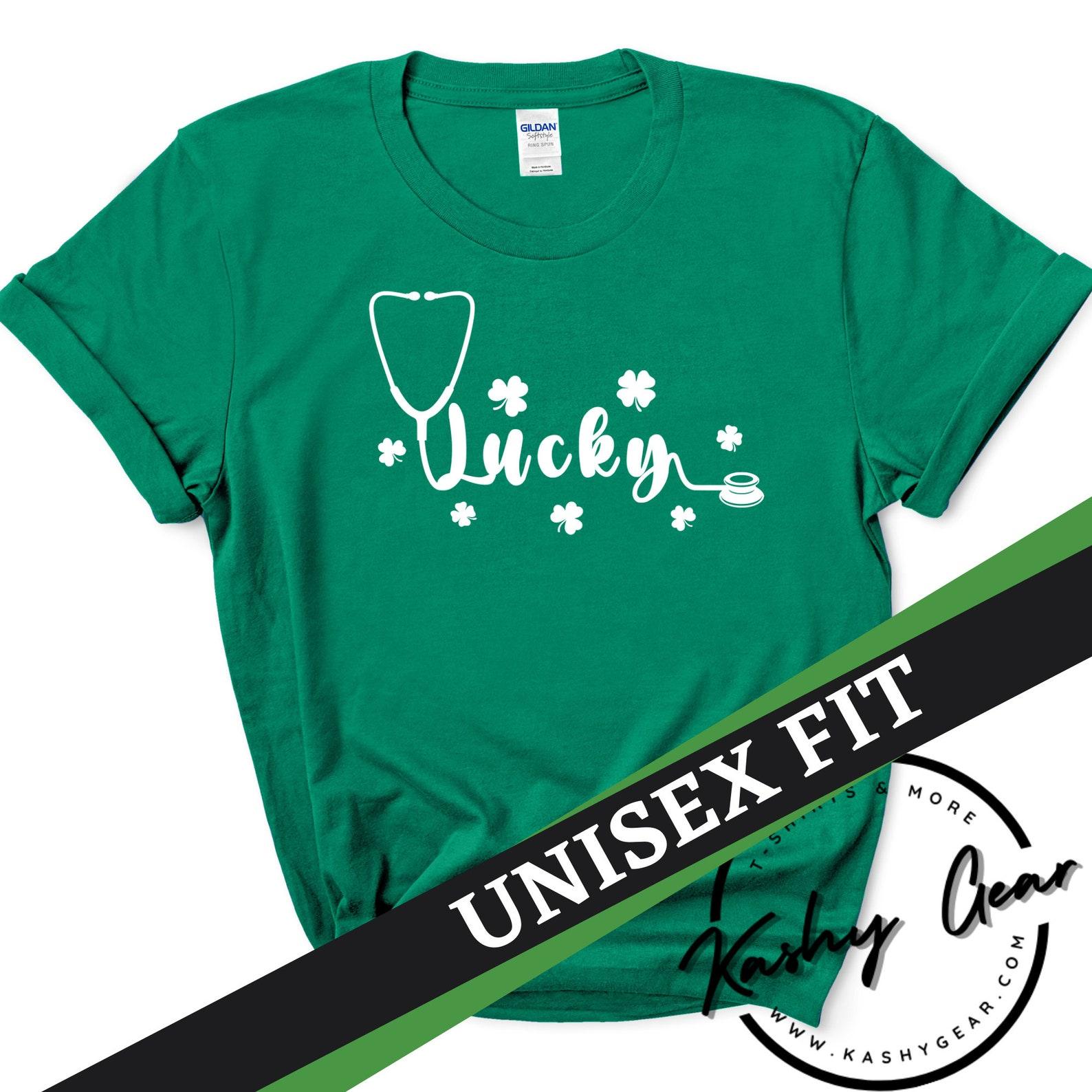 Nurse St. Patrick s Day Shirt | Lucky Nurse T shirt | St. Paddy s Day TShirt for Nurse Women Men | Shamrock Clover Nursing Doctor S