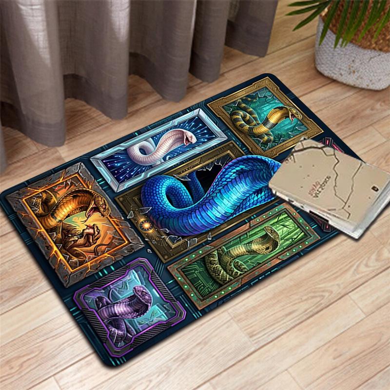 Snake Artworks Pattern Rug Floor Mat for Living Room or Bedroom Soft and Comfortable Carpet a Gift for Birthday and Holiday.