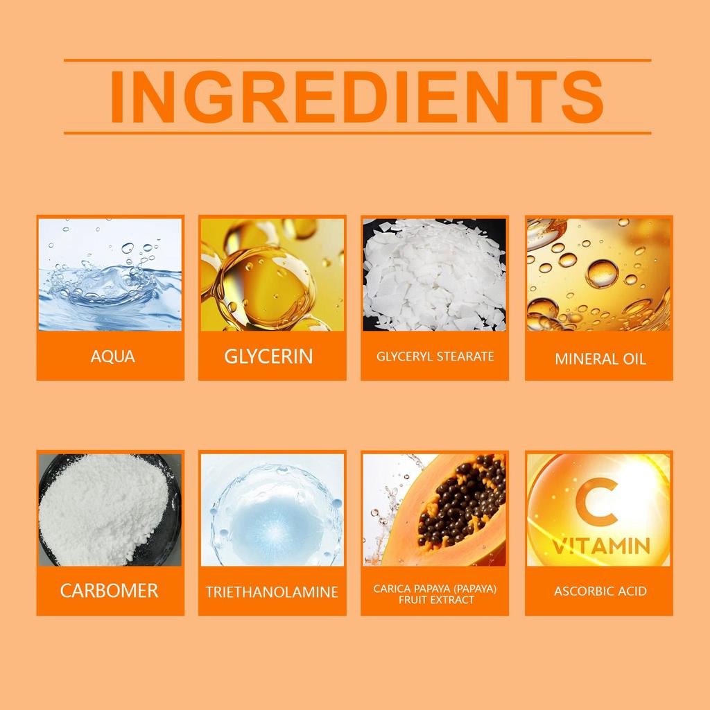 West&Month Papaya Facial Cream Fades Dark Spots Brightens Skin Hydrates & Moisturizes For Face Use 1 set