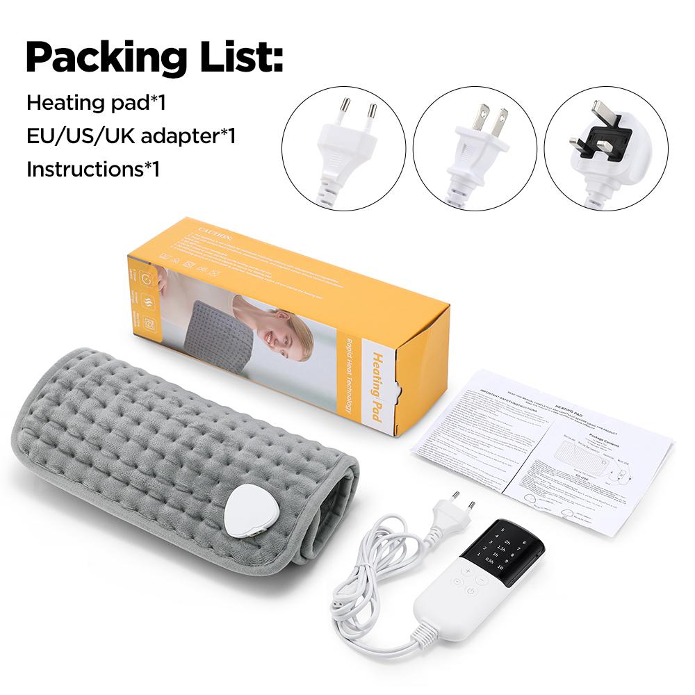 

Регулируемая электрическая грелка Теплое одеяло для тела Нагревательный коврик для талии, спины, ног Интеллектуальная функция таймера Комфортное тепло UK