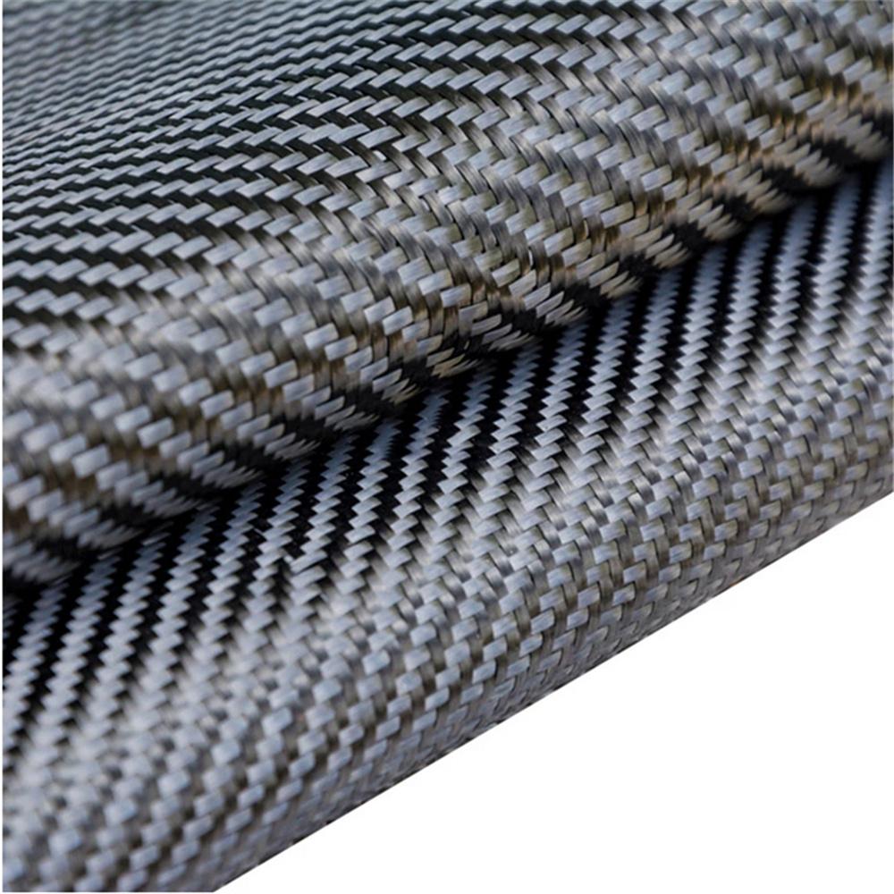 12"× 60" Real Carbon Fiber Fabric 3K 220Gsm 2X2 Twill Weave Cloth Black