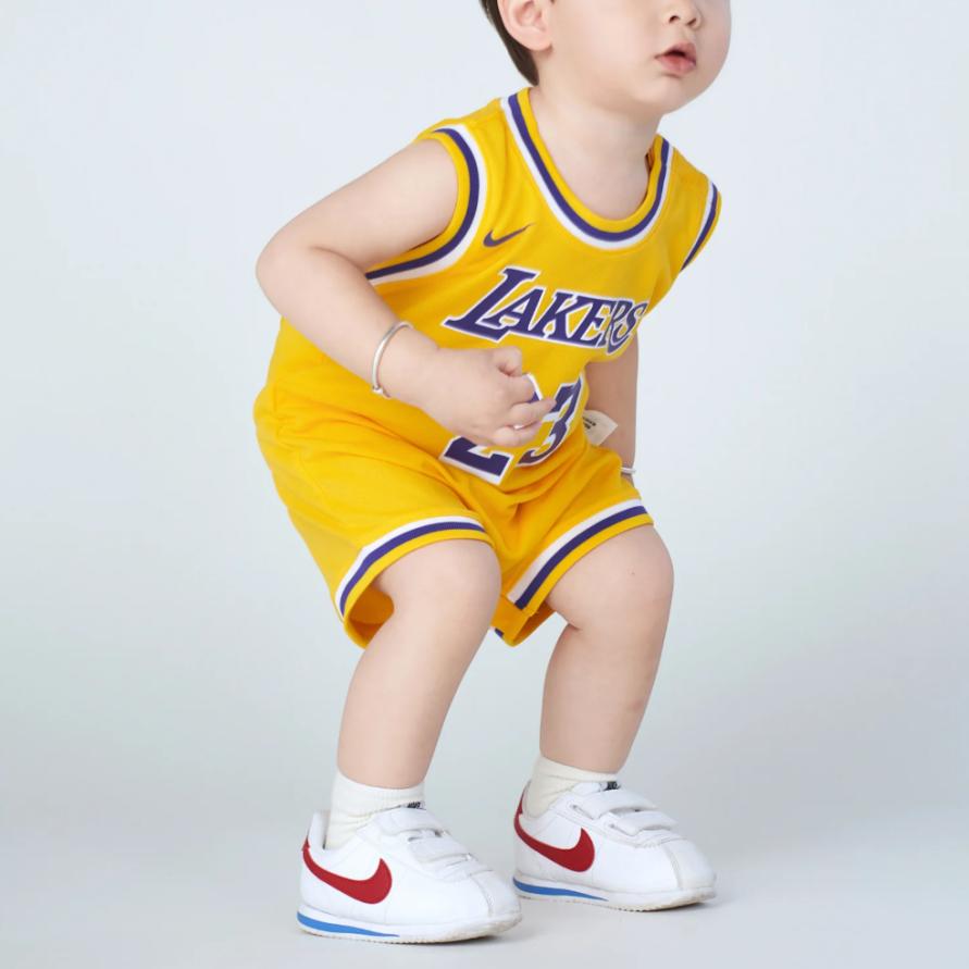 Nike Jumpsuit LeBron James Los Angeles Lakers Amarillo Yellow Infant And Toddler HM3855-728