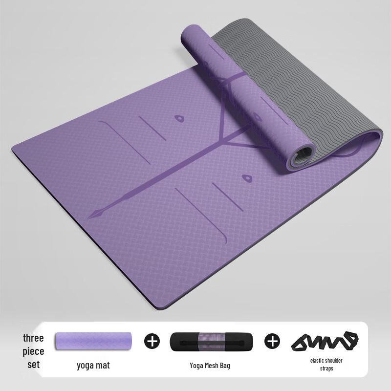 Fengshuttle Non-Slip Yoga Mat with Alignment Lines