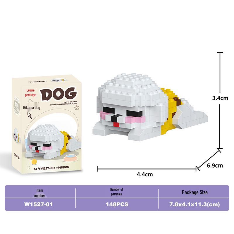 Lele Brothers Micro-Particle Building Blocks Orange Cat Model - Compatible with Lego Educational Toy for Kids