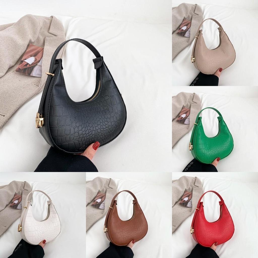 Stylish Casual Shoulder Bag Women 2023 Spring New Minimalist Crescent Bag Street Fashion Small Square Bag