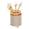 7pcs Zinc Alloy Dessert Spoon Set Gold Mini Tea Spoon Set Espresso Spoon Set  Café Use