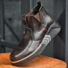 2022 Spring and Autumn New Martin Boots Men's Thick Sole Casual Leather Shoes