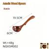 Teak & Acacia Wood Salad Bowl Set with Spoon and Hook