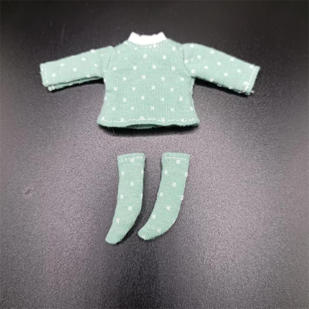 

Mini Socks Doll Dot Blouse Suit Tops OB11 Bottoming Shirt GSC YMY Obitsu 11 Clothes 1/12 BJD