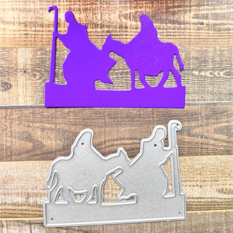 Camel Man Metal Cutting Dies DIY Craft Carbon Steel Embossing Template Stencil Scrapbooking for Card Die Cuts Mold Decor
