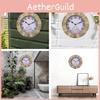 Charming 10 Inch Outdoor Waterproof European Style Resin Wall Clock With Thermometer Ideal For Home Decor