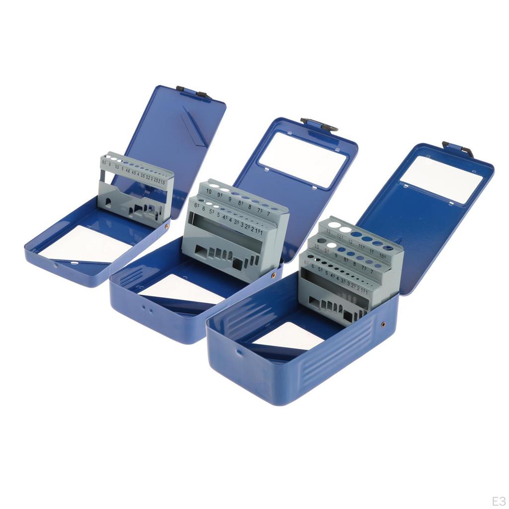 Twist Drill Case Organizer, Iron Portable with Slot, Scale Marking Holder for DIY