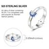 925 Silver Rings Original Design Blue Zircon Star Moon Finger Rings For Women High Quality Wedding Jewelry Gift