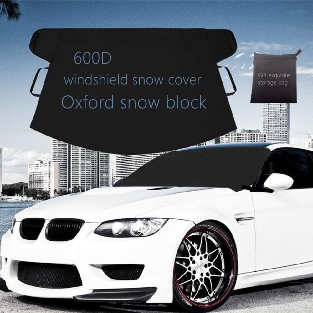 

Черный чехол на лобовое стекло автомобиля 600D Oxford Fabric Sun Shade Snow Car Cover Car Snow Shield Trucks F-Rear