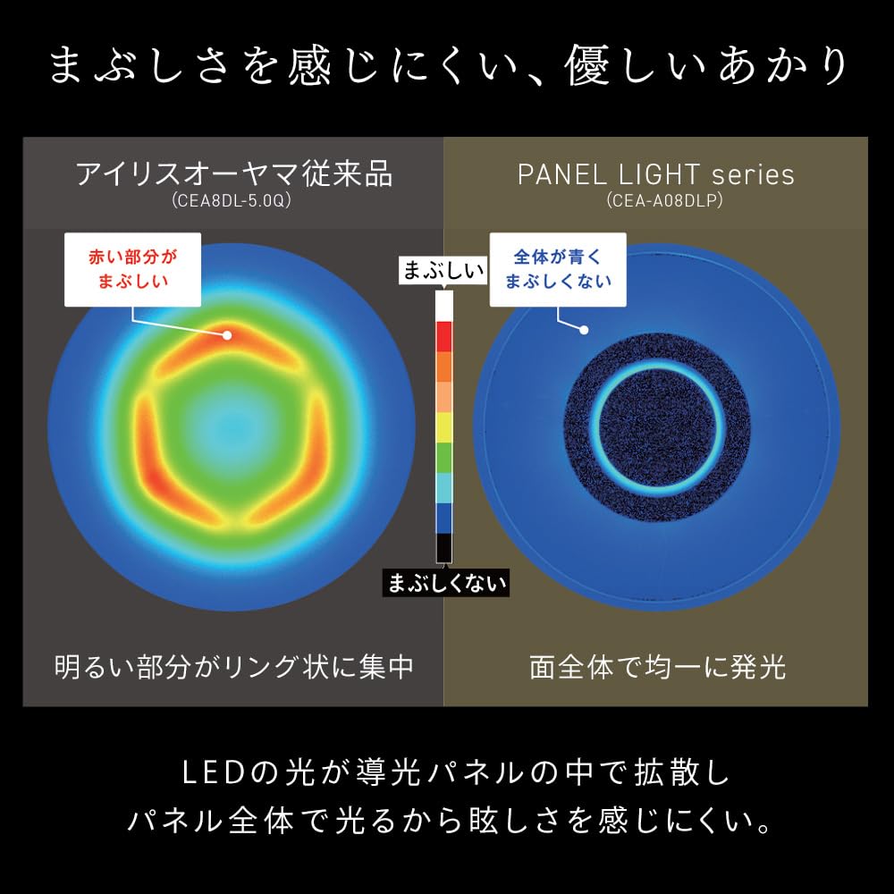 IRIS OHYAMA LED Ceiling Panel 12 Tatami Indirect Bright Ceilings and Light That Is Gentle On the Light That Changes Your Round Type Light, Light,