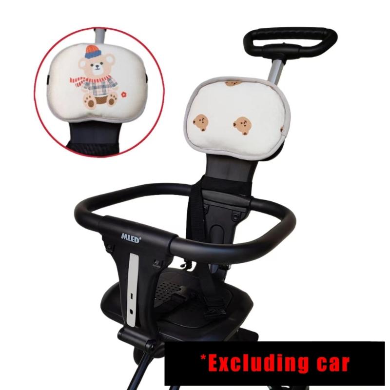 Wkładka do wózka, podgłówek do MLED JT05, poliester, klasyczny wzór, podparcie talii, na codzienne spacery