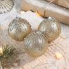3 pcs/set Glitter Christmas Color Balls Hanging Decorations Xmas Tree Ornaments  Party Decor