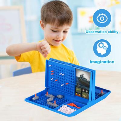 1 Set Kids Battleship Board Game 2 Player Sea Battle Educational Parent-child Interactive Naval Combat Strategy Game Toy Toddlers Boys Birthday Gift