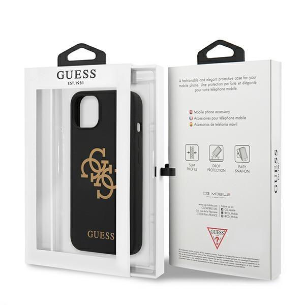 Guess Guhcp13Sls4Ggbk Iphone 13 Mini5,4 Czarny/Black Hard Case Silicone 4G Logo