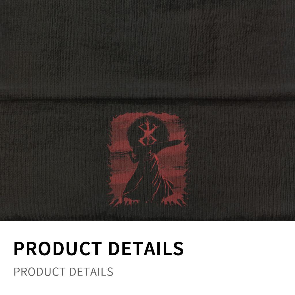 Black Swordsman Berserk Knitted Caps for Women Unisex Skullies Beanies Vinterluer Guts Manga Gatsu Sacrifice Zodd Anime Casual Cap