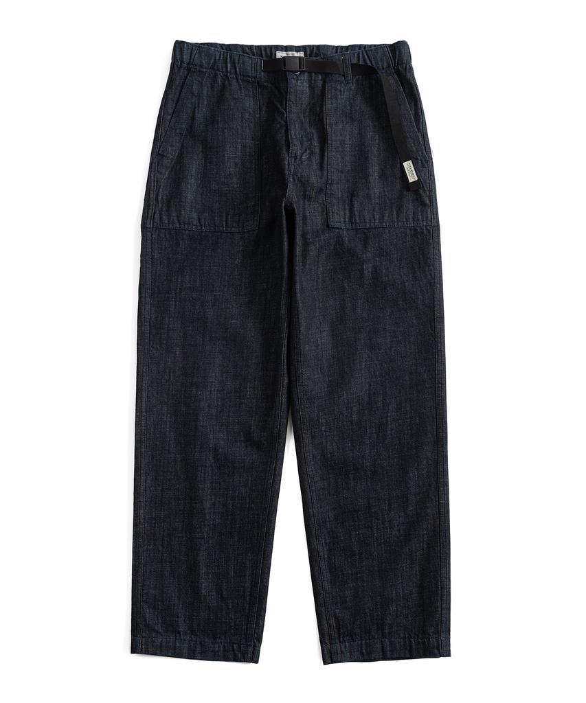 Waildeubeuligseu Bs Belted Fatigue Pants (Denim)